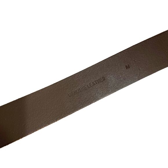 Wilsons Leather silver tone oval buckle stone belt Size M boho statement western main image 6